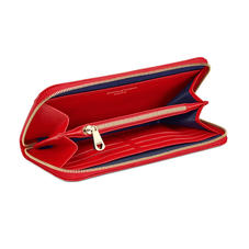 Continental Clutch Zip Wallet in Scarlet Saffiano