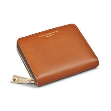Slim Mini Continental Purse in Smooth Tan & Dark Brown
