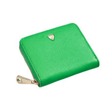 Slim Mini Continental Purse in Bright Green Saffiano