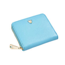 Slim Mini Continental Purse in Bright Blue Saffiano
