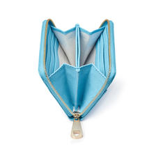 Slim Mini Continental Purse in Bright Blue Saffiano