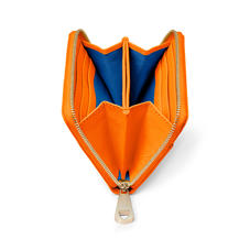 Slim Mini Continental Purse in Bright Orange Saffiano