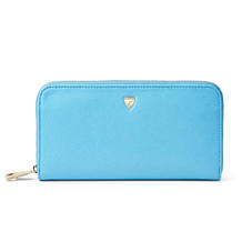 Continental Wallet in Bright Blue Saffiano