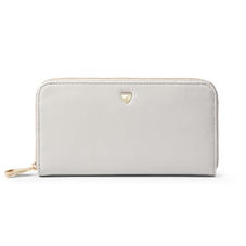Continental Wallet in Light Grey Saffiano