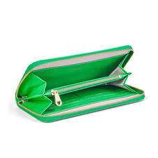 Continental Wallet in Bright Green Saffiano