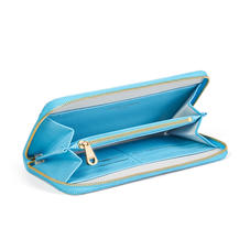 Continental Wallet in Bright Blue Saffiano