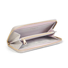 Continental Wallet in Light Grey Saffiano