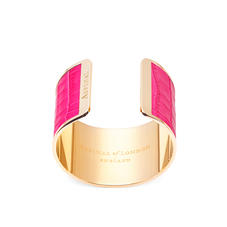 Cleopatra Cuff Bracelet in Deep Shine Penelope Pink Small Croc