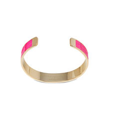 Cleopatra Skinny Cuff Bracelet in Deep Shine Penelope Pink Small Croc