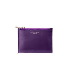 Small Essential Flat Pouch in Smooth Amethyst