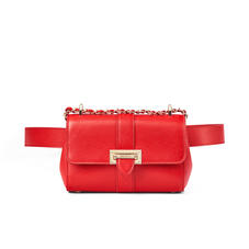 Micro Lottie Belt Bag in Scarlet Saffiano