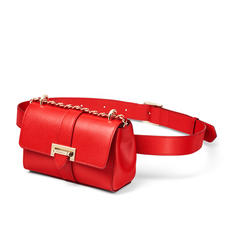 Micro Lottie Belt Bag in Scarlet Saffiano