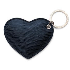 Heart Keyring Midnight Blue Lizard