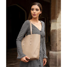 Essential ‘A’ Tote in Bordeaux Pebble