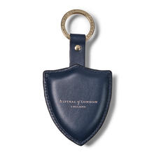 Small Lion & Shield Keyring in Smooth Navy