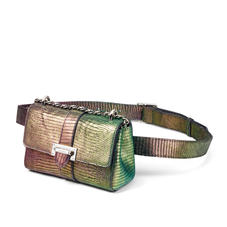 Micro Lottie Belt Bag in Iridescent Silk Lizard