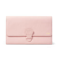 Classic Travel Wallet in Bloomsbury Small Grain Pebble