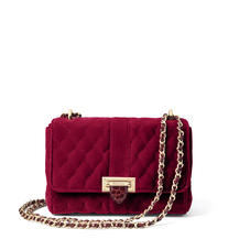 Lottie Bag in Bordeaux Quilted Velvet