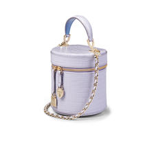 Pandora Bag in Deep Shine English Lavender Small Croc