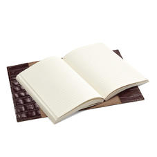 Refillable Pocket Notebook in Amazon Brown Croc