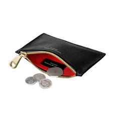Small Essential Flat Pouch in Black Saffiano