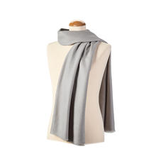 Diamond Weave Merino Wool Scarf in Dove Grey