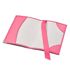 Passport Cover in Bright Pink Saffiano & Ice Grey Suede