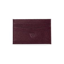 Slim Credit Card Case in Burgundy Saffiano