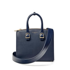 Midi Madison Tote in Navy Pebble