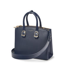 Midi Madison Tote in Navy Pebble