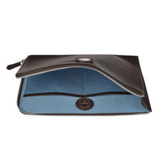 Aerodrome Zip Folio in Dark Brown Pebble