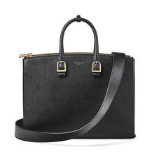 Madison Tote in Black Saffiano