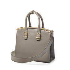 Midi Madison Tote in Warm Grey Pebble