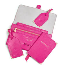 Classic Travel Collection in Penelope Pink Silk Lizard