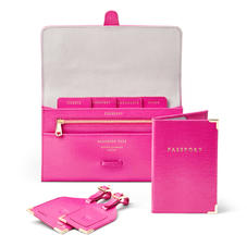 Classic Travel Collection in Penelope Pink Silk Lizard