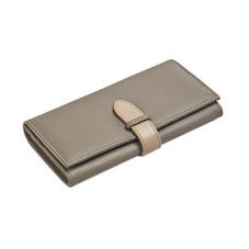 London Ladies’ Purse Wallet in Warm Grey Pebble & Smooth Soft Taupe