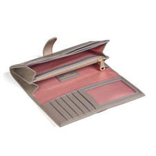 London Ladies’ Purse Wallet in Warm Grey Pebble & Smooth Soft Taupe