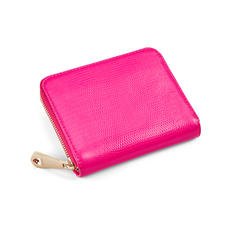 Slim Mini Continental Purse in Penelope Pink Silk Lizard