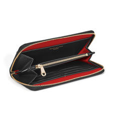 Continental Purse in Black Silk Lizard