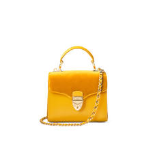 Mini Mayfair Bag in Bright Mustard Silk Lizard & Velvet