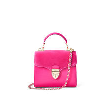 Mini Mayfair Bag in Penelope Pink Silk Lizard & Velvet