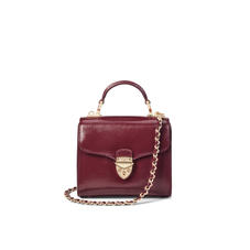 Micro Mayfair Bag in Bordeaux Silk Lizard