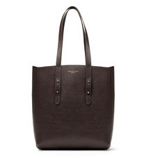 Essential Tote in Dark Brown Saffiano
