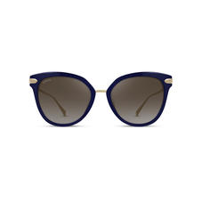 Cap Ferrat Sunglasses in Midnight Blue Acetate & Gold