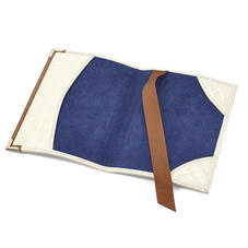 Passport Cover Deep Shine Ivory Small Croc & Camel Lizard