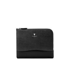 City Small Tech Folio in Black Saffiano