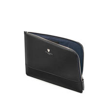 City Small Tech Folio in Black Saffiano
