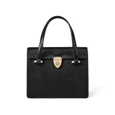 Lady P Bag in Black Silk Lizard