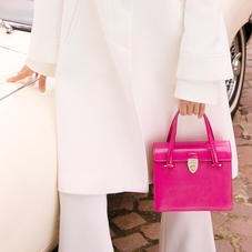 Lady P Bag in Penelope Pink Silk Lizard