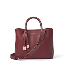 Midi London Tote in Bordeaux Pebble